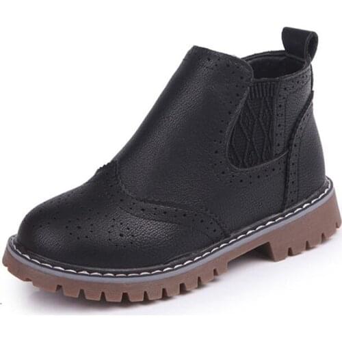 New Girls Leather Martin Boots Shoes For Girls Children Non-slip Breathable Fashion Boots Girls Baby Casual Shoes Kids Sneakers
