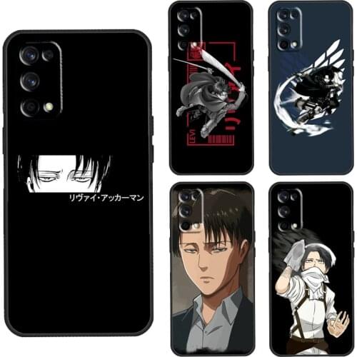 Attack on Titan Levi Ackerman Case For Realme C3 Q2 6 7 Pro X50 X7 Pro Cover For OnePlus 7T 8T 6 6T Nord 7 8 Pro Coque