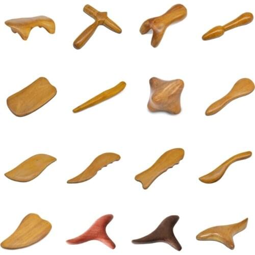 Wooden Gua Sha Anti Cellulite Massage Tool Scraping Massage Soft Tissue Therapy Massager Sandalwood Therapy Massage Tool