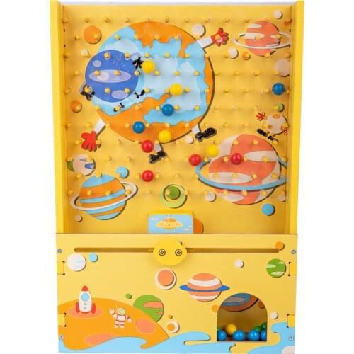 Children Wood Ball Catcher Wooden Ball Falling Catching Machine Flexible with 25 Balls Early Educational Developmental Ball Toys