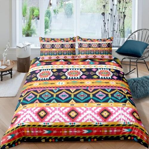 Home Textiles Luxury 3D Bohemia Print Duvet Cover Set 2/3 Pcs Pillowcase Kids Bedding Set AU/EU/UK/US Queen and King Size