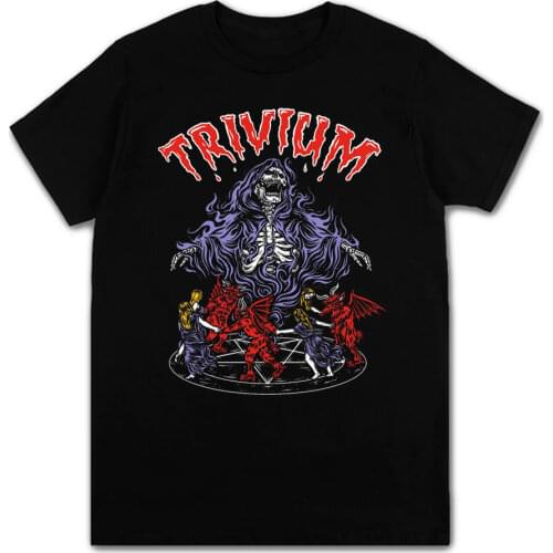 TRIVIUM Band Hardcore Metalcore Nu Thrash Style T-Shirt S-3XL NEW New Hot Summer Casual T-Shirt Printing Interesting Cotton Tees