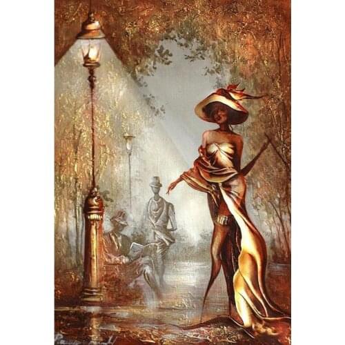 GATYZTORY Full Square Diamond Painting Golden Woman 5D DIY Diamond Embroidery Craft Kit Diamond Mosaic Art Home Decoration