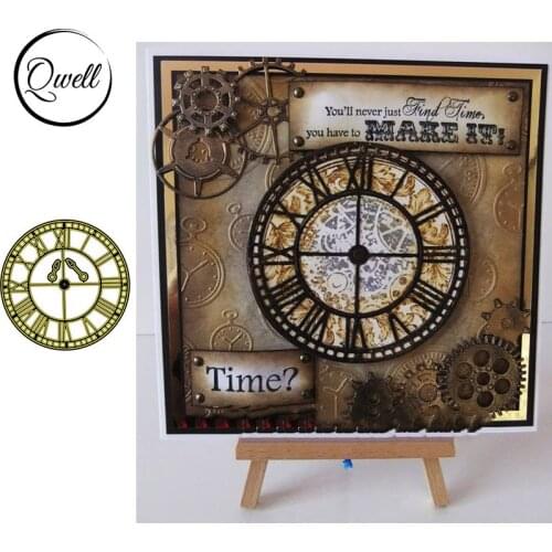 QWELL Clock Metal Cutting Dies for Scrapbooking and Card Making Paper Embossing Craft New 2019 die cuts