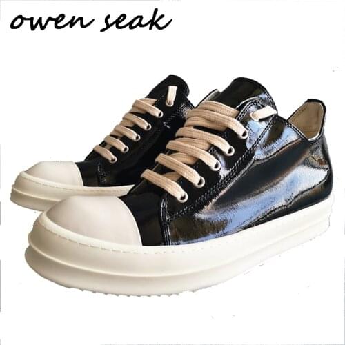 19ss Owen Seak Men Canvas Shoes Casual Lace Up Luxury Trainers Male Sneakers Adult Brand Flats Summer Low Shoes Big Size