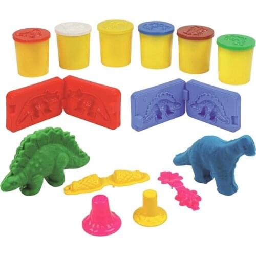 3D DİNAZOR SET 6 COLORFUL PLAY DOUGH
