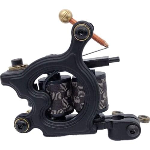 Newest Cast-iron Dual-coiled Coils Tattoo Machine 10 Warp Coils Handmade Tattoo Guns Machine For Liner Shader Free Shipping