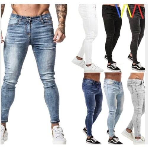 New Men Jeans Male Trousers Casual Straight Denim Pants/Ripped Skinny Jean homme pantalons Stretch hombres Pants Jogging Jeans