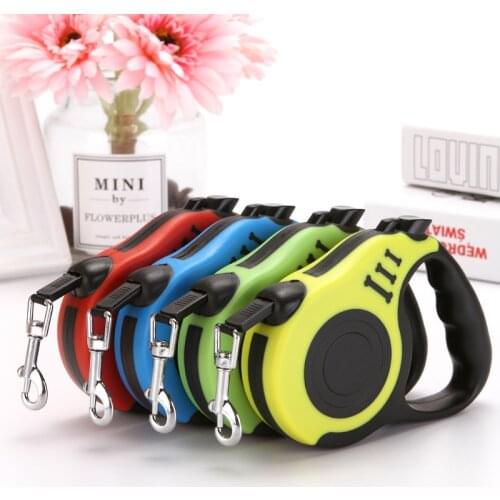 3M/5M Auto Retractable Leash Nylon Running Extending Lead Puppy Small Medium Dog Lesah Walking Roulette For Dogs Pet Products