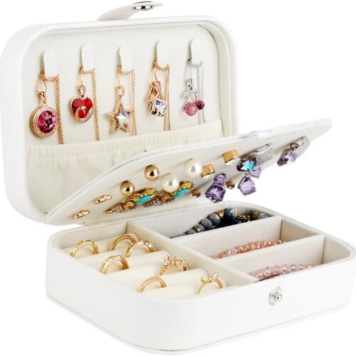 Jewelry Box Travel Comestic Jewelry Casket Organizer Makeup Lipstick Storage Box Beauty Container Necklace Birthday Gift