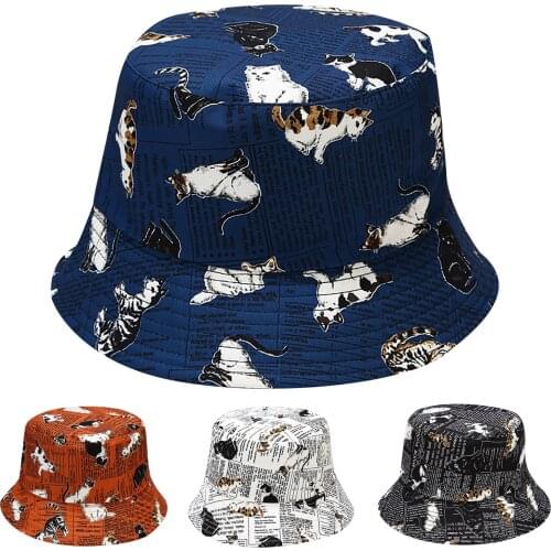 Animal Print Fisherman Hat Womens Fashion Printing Sunshade Fishermans Hat Basin Hat Outdoor Bucket Hat Beach Hip Hop Caps