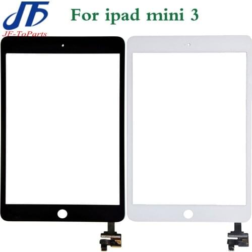 30Pcs replacement For iPad mini 3 ipad3 Touch Screen Digitizer panel Assembly with Home Button Flex & IC Connector + sticker