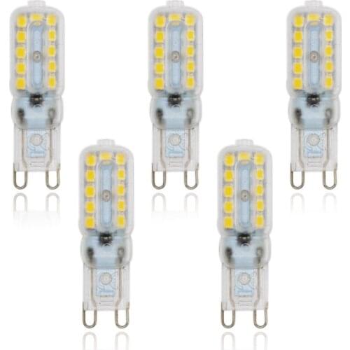 5pcs G9 led 5W AC110V G9 led lamp Led bulb SMD 2835 LED g9 light Replace 30/40W halogen lamp light 22leds Lampada LED light