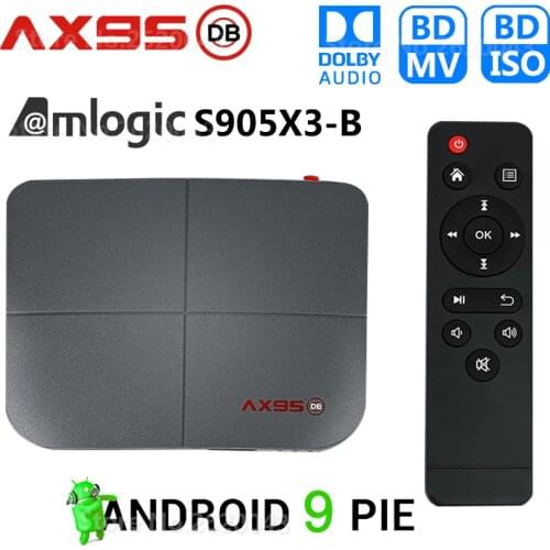 AX95 DB Amlogic S905X3-B Smart Android 9.0 TV Box 4GB RAM 32GB 64GB 128GB ROM 4K HD Set top Box support Dolby Blu-ray BD MV ISO