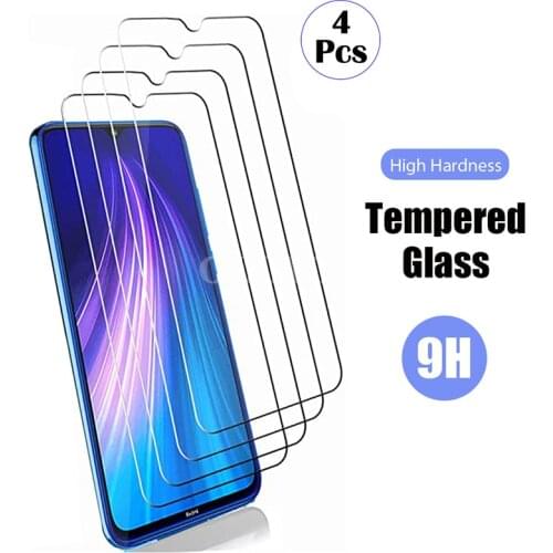 4Pcs Full Protective Glass For Xiaomi Redmi Note 8 7 6 5 9s 9 Pro Max Tempered Screen Protector For Redmi 7 7A 8 8A 9 Glass Film
