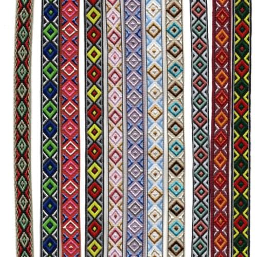 ZERZEEMOOY 1/4" 12mm 10yard/lot 2017 Geometric jacquard woven ribbon