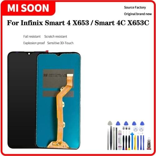 For Infinix Smart 4 X653 /4C X653C LCD display High quality HD brand new screen assembly with Disassembly tools
