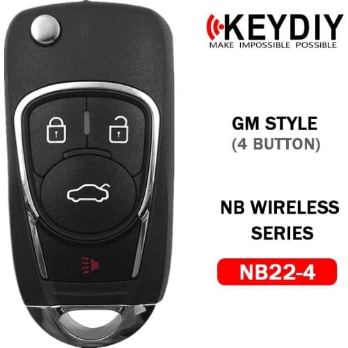 KEYDIY 5pcs,KD900/KD-X2 Key Programmer NB22-3/4 NB Series Universal Multi-functional Remote Car Key