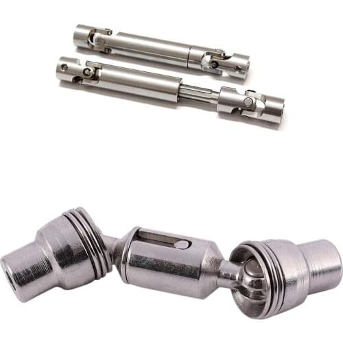 1set Metal Drive Rear Axle Shaft Set for WPL 1/16 6WD B16 & 2 Pcs Metal Drive Joint Shaft CVD for SCX10 D90 90021 90028