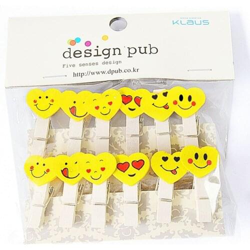 10pcs 35x7mm DIY Yellow Lovely Wood Clothes Pegs Clothespin Clips Office Party Decoration Accessories Photo Hanging Pegs
