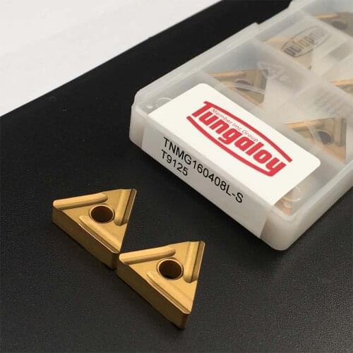 10PCS TNMG160408 L S T9125 High Quality Carbide Inserts TNMG 160408 Hard Alloy Lathe Turning Tool Cutter for Steel