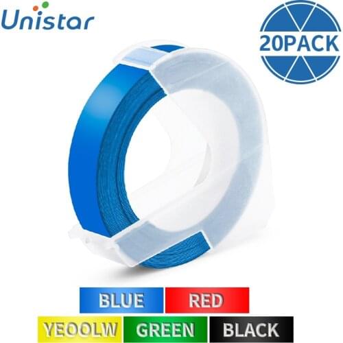 20Roll 9mm 12mm 3D Embossing Tapes Compatible for Dymo Tape for Dymo Etiqueteuse Printer Organizer Xpress Makers 520109 520102