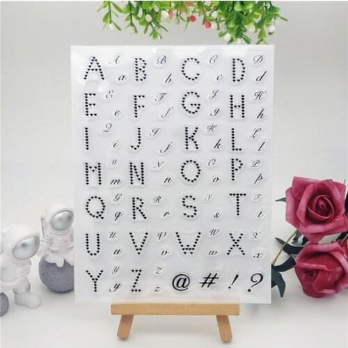 2021 Letter Alphabet Rubber Stamps for DIY Scrapbooking Card Clear Stamp Making Album Photo Crafts Template Decoration