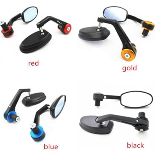 2x 7/8'' 22mm Bar End Rearview Side Mirrors Motorcycle For Honda CBR1000RR Kawasaki KDX250 KLR250 Ninja Suzuki GSXR1000 750