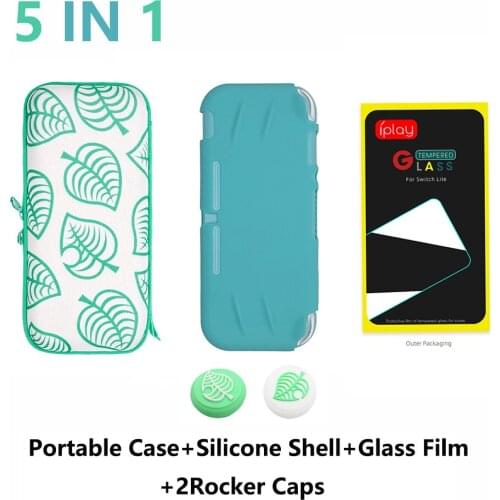 5 in 1New Storage Bag for Nintend Switch mini Portable Travel Protective bag for nintend switch lite Case Shell Skin Glass Film