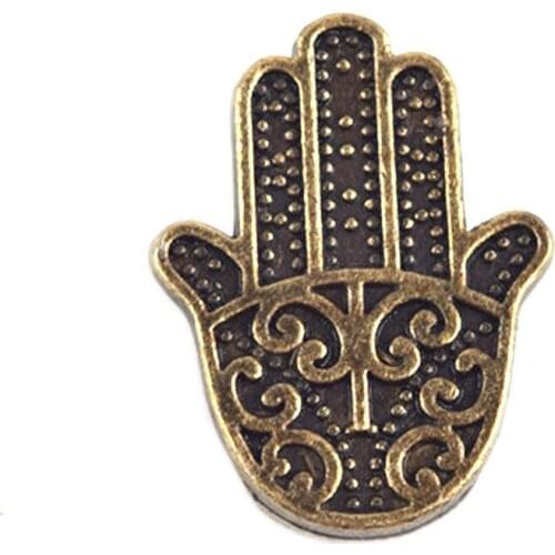 50Pcs/Lot Silver or Bronze Small Palm Shaped Hand Made Spacers Beads DIY Jewelry Making Material Findings 2016