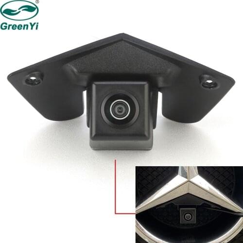 GreenYi Fisheye Lens Vehicle Front View Camera for Benz Mercedes Vito Viano A B C E G GL SLK GLK SL R CCD Logo Mark Car Camera