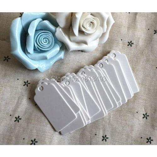 Free shipping 1000 pcs a lot 2x4cm cute blank white paper hang tag/cake gift price tags/earring tags/clothing hang tags/labels