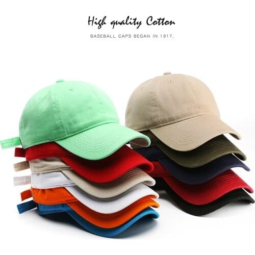 SLECKTON High Quality Baseball Cap for Men and Women Fashion Cotton Solid Color Hat Washable Casual Snapback Hat Wholesale
