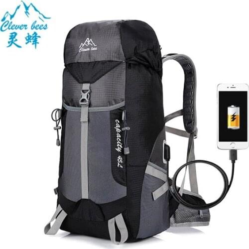 Two-shoulder Excursion Outdoor Hiking Bag USB Rechargeable Spot Sports Backpack Camping Backpack