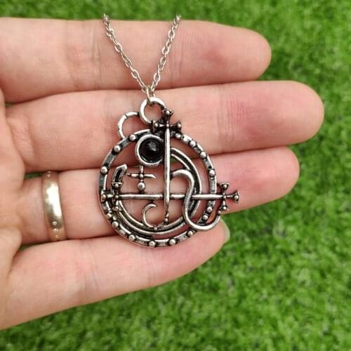Gothic Seal Sigil of Lilith Necklace Satan Pagan Jewelry