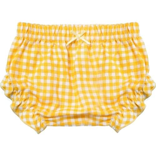Unisex Baby Girls Boy 1st 2nd Birthday Ruffle Grid Cotton Basic Diaper Cover Nappy Bloomers Shorts Briefs Panty PP Underwear
