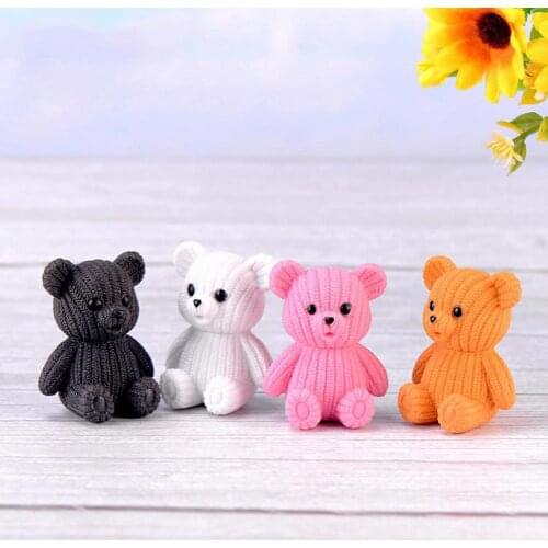 Lovely Bear Model Toy for Kids Figurine Miniatures Figurines DIY Craft Miniature Fairy Garden Desktop Ornement Home Decor