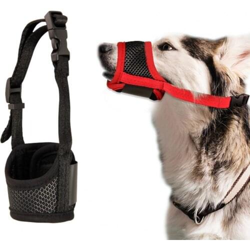 Summer Dog Muzzle Adjustable Anti Bark Cotton Breathable Pet Collars Mouth Muzzle for Puppy Small Medium Large Dogs