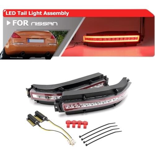 Fits For Nissan 350Z Z33 2003-2009 3-in-1 Led Dynamic Turn Signal, Brake, Backup/Reverse Light Assembly Kits Car-Styling