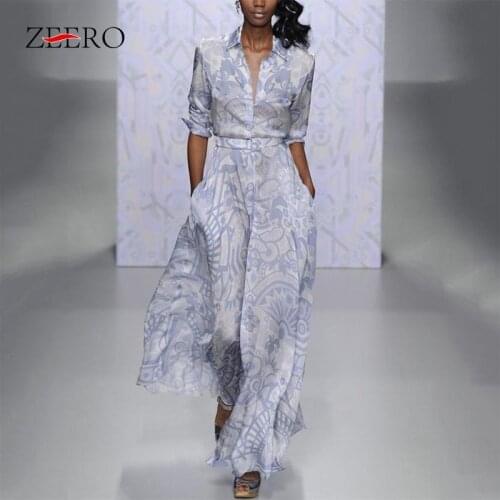 2020 New Women Beach Dresses Summer Swimsuit Flower Print Long Sleeve Long Dress Fashion Casual Women Long Dress Vestiods