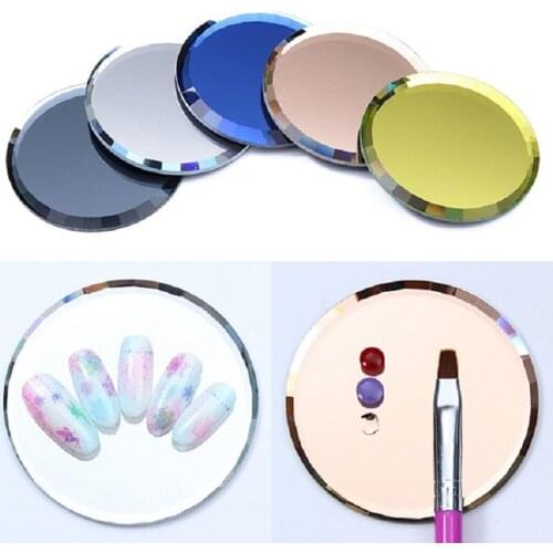 Nail Art Color Palette False Tips Mirror Glass Display Board DIY Manicure Tool Shower Shelf Nail Art Manicure Tools UV Gel Polis