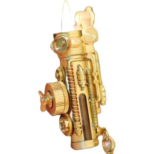 Retro Propeller Kerosene Lighter Brass Handmade Men Gift