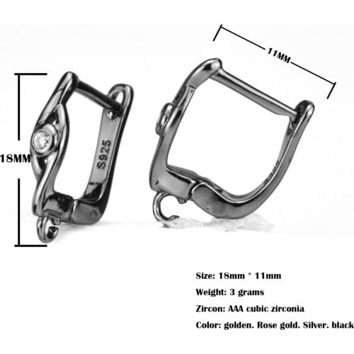 Micro-inlaid single zircon, eye-shaped ear clip, square frame earrings, womens ear buckles, youth earrings, jewelry accessories