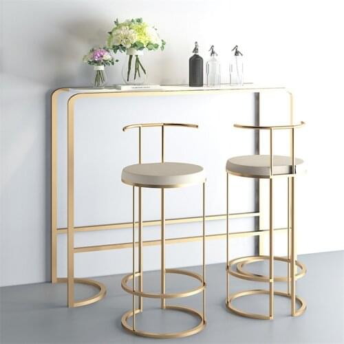 Nordic Light Luxury Bar Chairs Home Simple High Stool Modern Bar Stools Tea Bar Chair Reception Bar Stool Leisure Chair