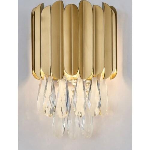 Post modern E14 LED Parlor Wall Light Bathroom Bedroom Corridor Wall Lamps Gold/Black Metal Home Decoration Free Shipping