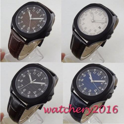 40mm BLIGER sterile dial date Sapphire glass PVD Luminous automatic mens watch