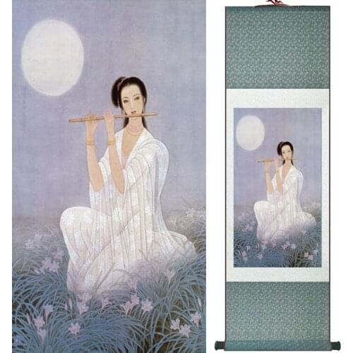 Traditional Chinese pretty girls painting Home Office Decoration beautifull women painting Chinese painting 041102