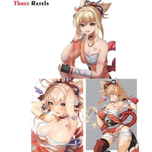 Three Ratels B162 Yoimiya Genshin Impact Auto External Decoration Waterproof Vinyl Material Car Accessories Stickers Decals