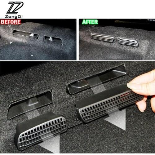 ZD 2pcs For 2016 2017 2018 vw tiguan mk2 allspace/touran mk2 car seat air conditioner air outlet protective cover sticker
