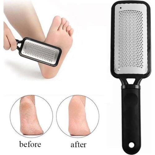 1PCS Professional Foot Care Pedicure Tools Stainless Steel Foot Rasp Callus Foot Dead Skin Remover Clean Toenail Care Black